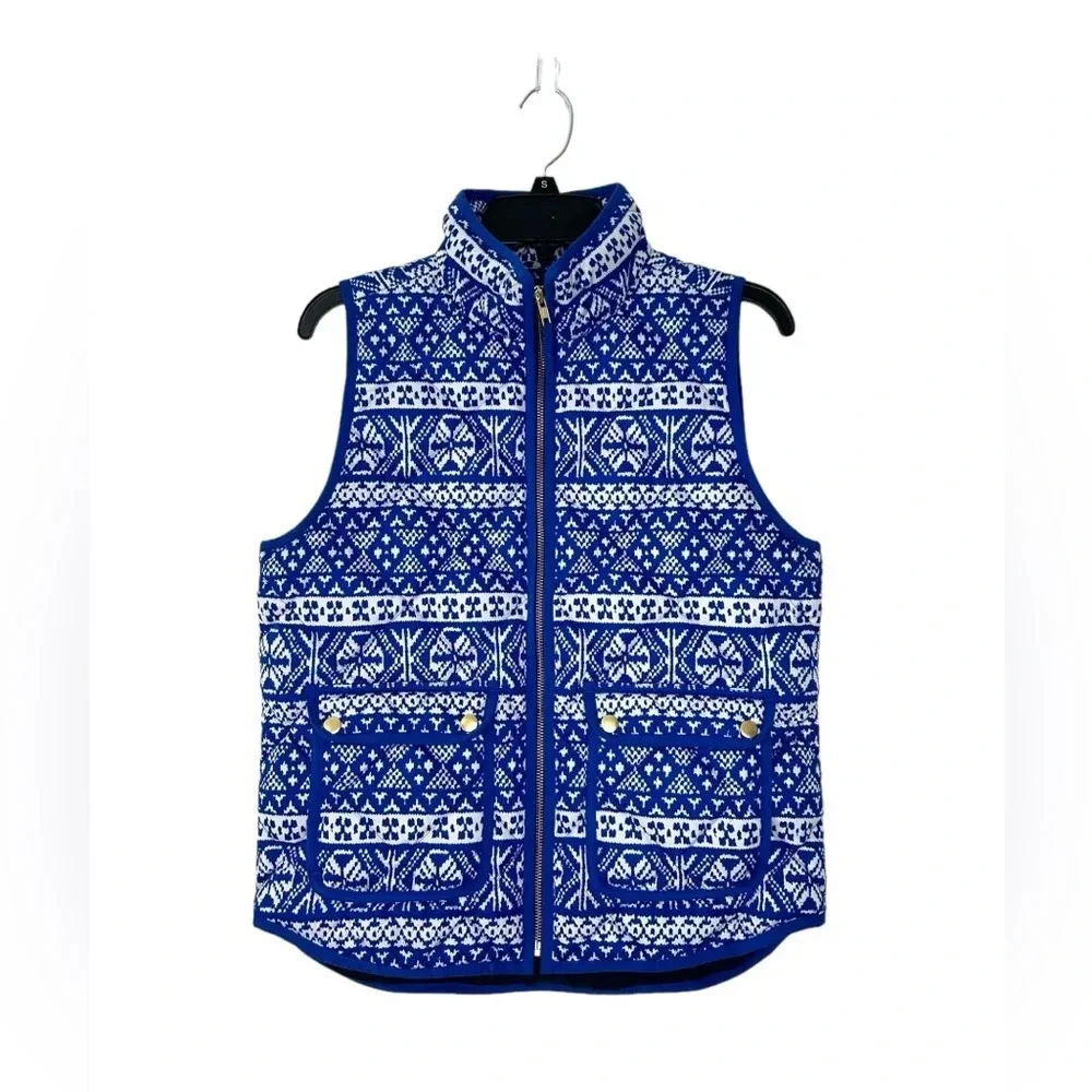 J. Crew Fair Isle Vest Excursion Women's Sz S Cabincore Preppy Nordic